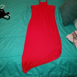 Express cut in tank halter dress